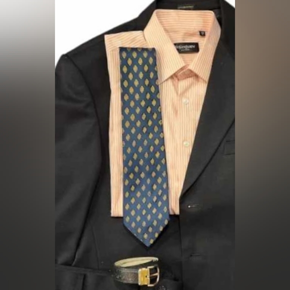 Yves Saint Laurent Men's Stripe and Patterned Shirt - Picture 8 of 8